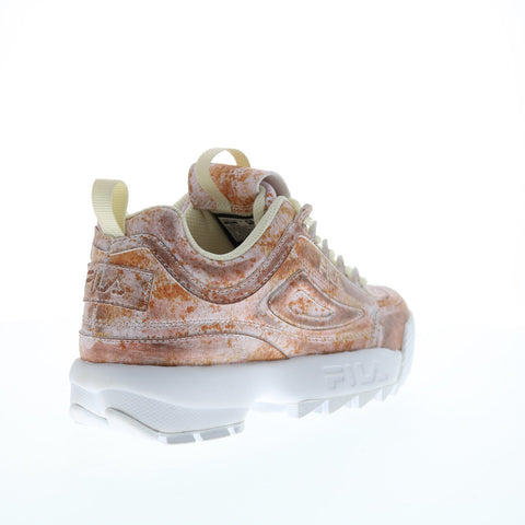 Fila Disruptor II Rusted Leather Womens Brown Lifestyle Sneakers Shoes