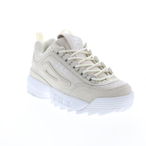 Fila Disruptor II Woven 5XM01548-101 Womens Beige Lifestyle Sneakers Shoes