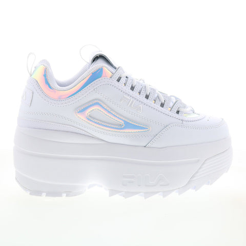 Fila Disruptor II Wedge IRI Womens White Lifestyle Sneakers Shoes