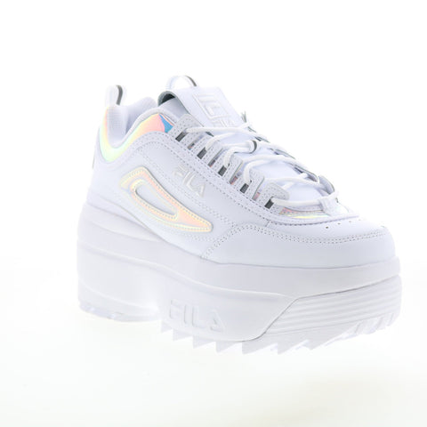 Fila Disruptor II Wedge IRI Womens White Lifestyle Sneakers Shoes