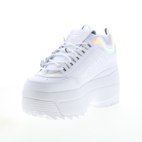 Fila Disruptor II Wedge IRI Womens White Lifestyle Sneakers Shoes