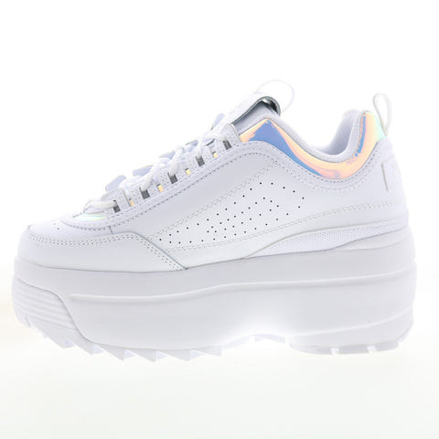 Fila Disruptor II Wedge IRI Womens White Lifestyle Sneakers Shoes