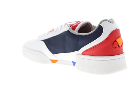 Ellesse Piacentino 6-10016 Mens White Leather Lace Up Low Top Sneakers Shoes