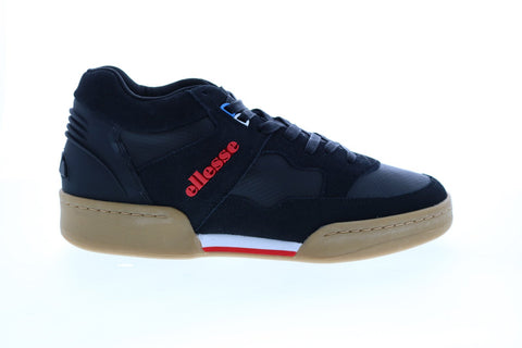 Ellesse Plazza 6-10109 Mens Black Suede Lace Up Lifestyle Sneakers Shoes