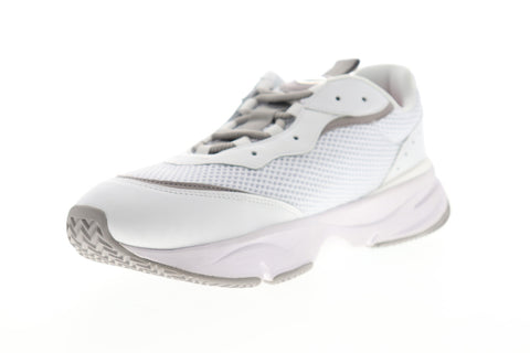 Ellesse Massello Text 6-10145 Mens White Mesh Low Top Lifestyle Sneakers Shoes