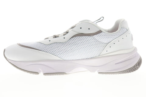 Ellesse Massello Text 6-10145 Mens White Mesh Low Top Lifestyle Sneakers Shoes