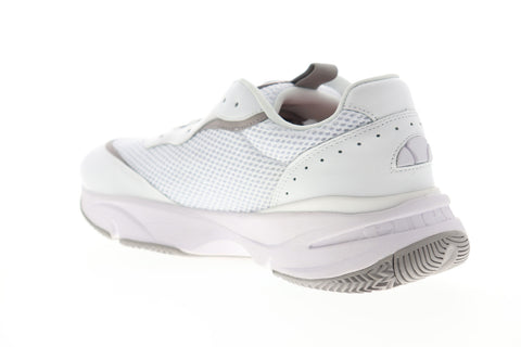 Ellesse Massello Text 6-10145 Mens White Mesh Low Top Lifestyle Sneakers Shoes