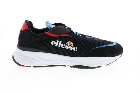 Ellesse Massello 6-10339 Mens Black Mesh Lace Up Lifestyle Sneakers Shoes