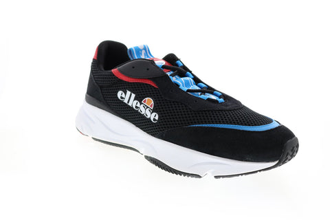 Ellesse Massello 6-10339 Mens Black Mesh Lace Up Lifestyle Sneakers Shoes