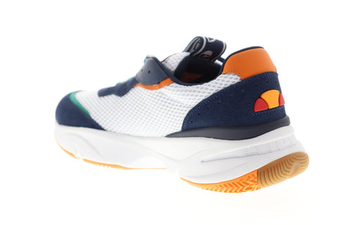 Ellesse Massello Text 6-10340 Mens White Mesh Lace Up Low Top Sneakers Shoes