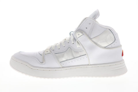 Ellesse Assist HI 6-10349 Mens White Leather Lace Up High Top Sneakers Shoes