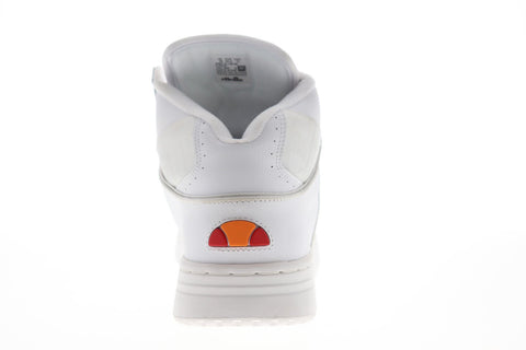Ellesse Assist HI 6-10349 Mens White Leather Lace Up High Top Sneakers Shoes