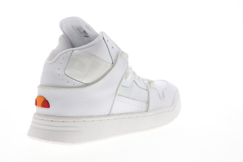 Ellesse Assist HI 6-10349 Mens White Leather Lace Up High Top Sneakers Shoes