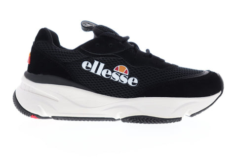 Ellesse Massello Text 6-13610 Mens Black Mesh Lace Up Low Top Sneakers Shoes