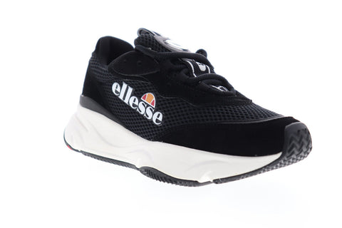 Ellesse Massello Text 6-13610 Mens Black Mesh Lace Up Low Top Sneakers Shoes
