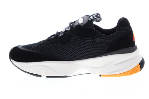 Ellesse Massello Text 6-13610 Mens Black Mesh Lace Up Low Top Sneakers Shoes