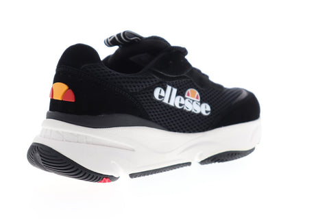 Ellesse Massello Text 6-13610 Mens Black Mesh Lace Up Low Top Sneakers Shoes