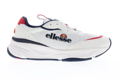 Ellesse Massello Text 6-13612 Mens White Mesh Lace Up Low Top Sneakers Shoes
