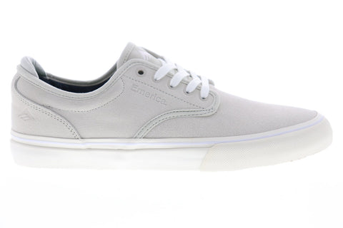 Emerica Wino G6 6101000104103 Mens White Suede Athletic Skate Shoes