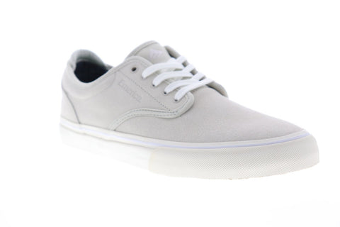 Emerica Wino G6 6101000104103 Mens White Suede Athletic Skate Shoes