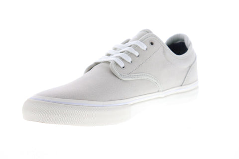 Emerica Wino G6 6101000104103 Mens White Suede Athletic Skate Shoes