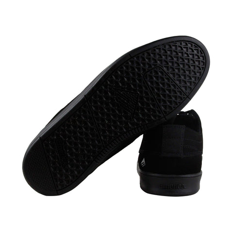 Emerica Emery101000107 Mens Black Suede Low Top Athletic Surf Skate Shoes