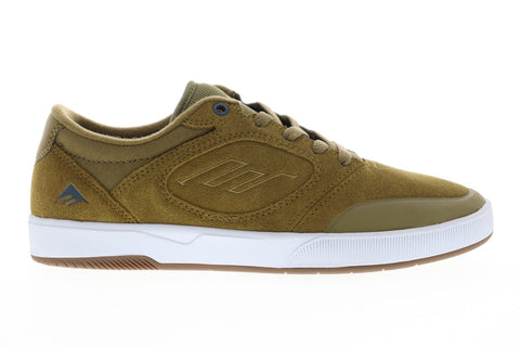 Emerica Dissent Mens Brown Suede Athletic Lace Up Skate Shoes