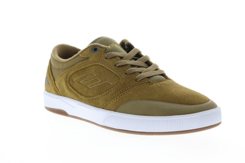 Emerica Dissent Mens Brown Suede Athletic Lace Up Skate Shoes