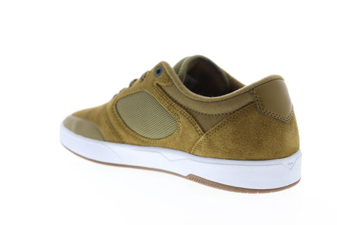 Emerica Dissent Mens Brown Suede Athletic Lace Up Skate Shoes
