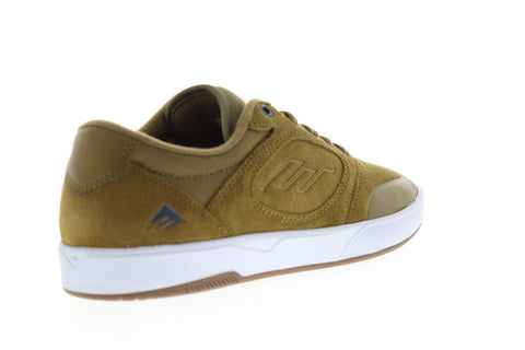 Emerica Dissent Mens Brown Suede Athletic Lace Up Skate Shoes
