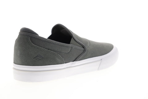 Emerica Wino G6 Slip On 6101000111020 Mens Gray Suede Athletic Skate Shoes