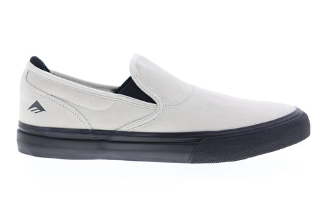 Emerica Wino G6 Slip On 6101000111110 Mens White Athletic Skate Shoes