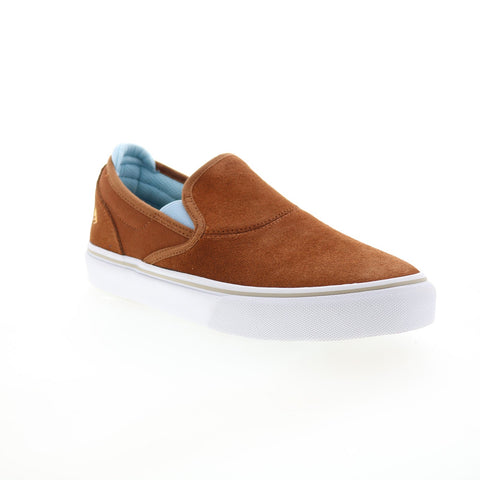 Emerica Wino G6 Slip On Mens Brown Suede Skate Inspired Sneakers Shoes