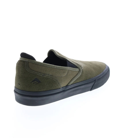 Emerica Wino G6 Slip-On 6101000111302 Mens Green Suede Skate Sneakers Shoes