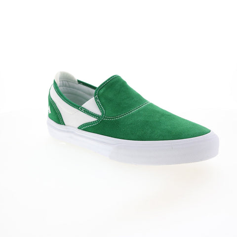 Emerica Wino G6 Slip-On 6101000111313 Mens Green Suede Skate Sneakers Shoes