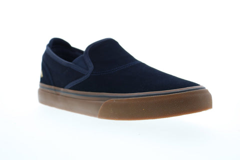 Emerica Wino G6 Slip On 6101000111460 Mens Blue Suede Slip On Athletic Skate Shoes