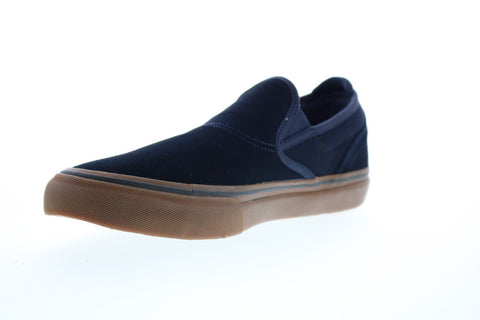 Emerica Wino G6 Slip On 6101000111460 Mens Blue Suede Slip On Athletic Skate Shoes