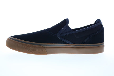 Emerica Wino G6 Slip On 6101000111460 Mens Blue Suede Slip On Athletic Skate Shoes