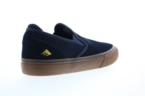 Emerica Wino G6 Slip On 6101000111460 Mens Blue Suede Slip On Athletic Skate Shoes