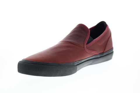 Emerica Wino G6 Slip On Mens Red Leather Skate Inspired Sneakers Shoes