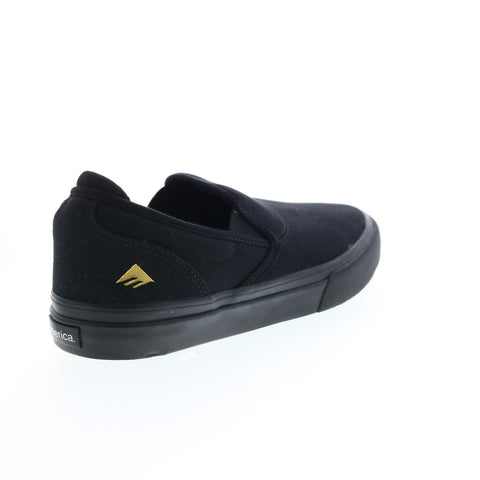 Emerica Wino G6 Slip-On 6101000111995 Mens Black Canvas Skate Sneakers Shoes