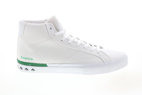 Emerica Omen Hi 6101000117167 Mens White Skate Inspired Sneakers Shoes