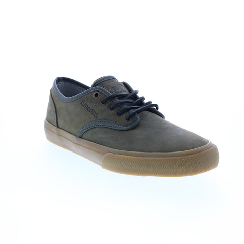Emerica Wino Standard 6101000118356 Mens Green Leather Skate Sneakers Shoes