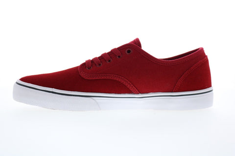 Emerica Wino Standard 6101000118600 Mens Red Suede Lace Up Athletic Skate Shoes