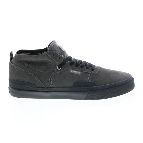 Emerica Pillar 6101000132030 Mens Gray Suede Skate Inspired Sneakers Shoes