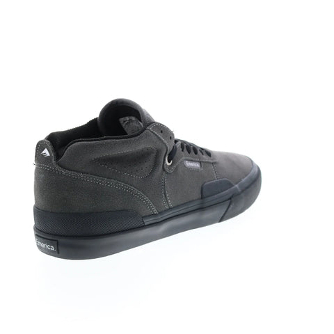 Emerica Pillar 6101000132030 Mens Gray Suede Skate Inspired Sneakers Shoes
