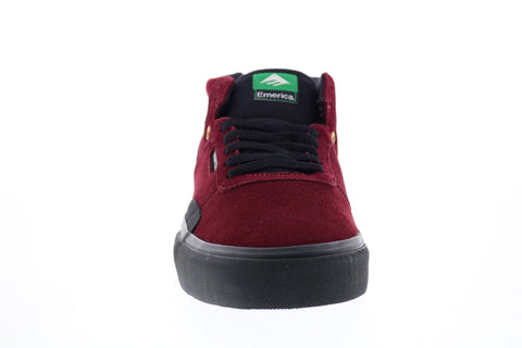 Emerica Pillar 6101000132626 Mens Red Suede Skate Inspired Sneakers Shoes