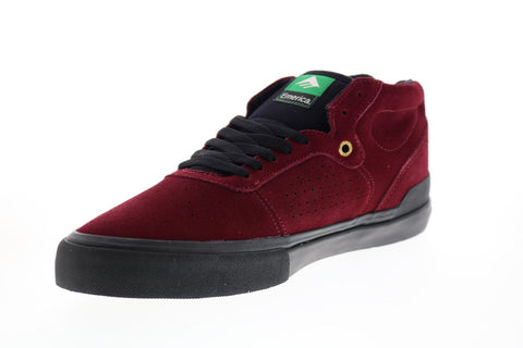 Emerica Pillar 6101000132626 Mens Red Suede Skate Inspired Sneakers Shoes