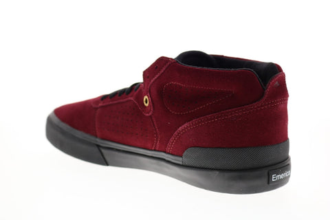Emerica Pillar 6101000132626 Mens Red Suede Skate Inspired Sneakers Shoes