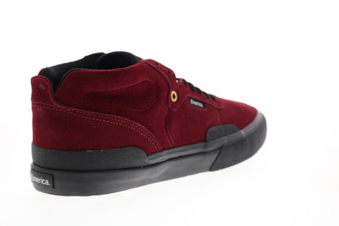 Emerica Pillar 6101000132626 Mens Red Suede Skate Inspired Sneakers Shoes